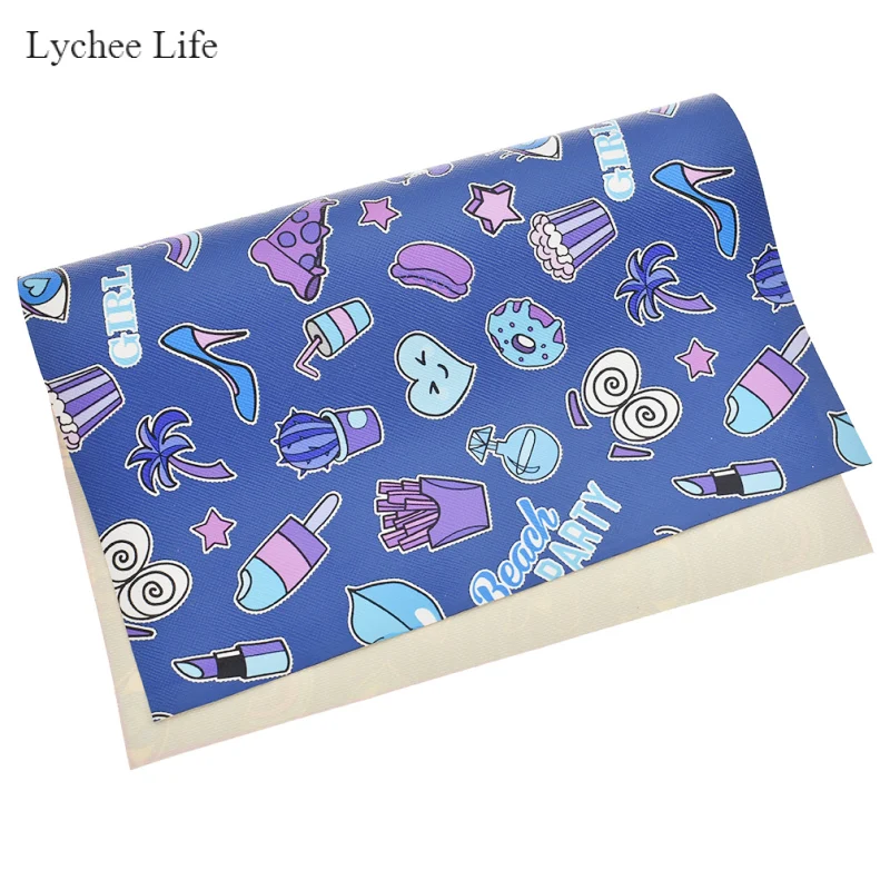 Lychee Life милые принты из искусственной кожи швейные поделки одежда A4 ткань DIY сумки