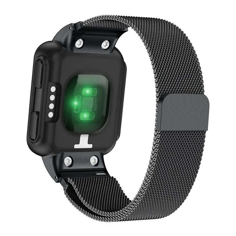 black Миланский магнитный ремешок для часов Garmin forerunner 35 ремешок из нержавеющей стали сменный Браслет для Garimin Forerunner 35 - Цвет ремешка: black