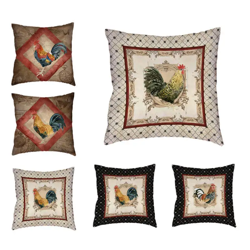 Винтажный чехол для подушки в американском стиле размеры 45*45 см | Дом и сад