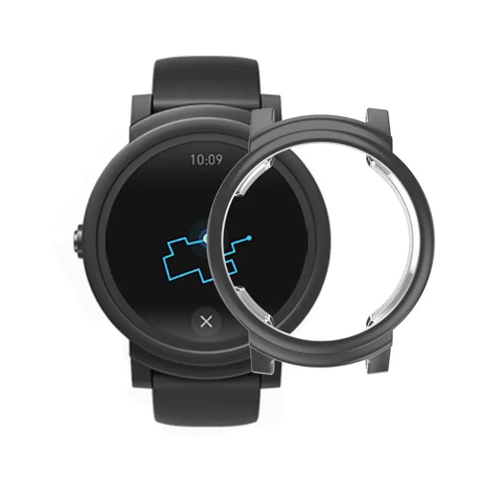 A Ультра-тонкий мягкий ТПУ защитный силиконовый чехол для Ticwatch E смарт-часы носимые против царапин Аксессуары#605 - Цвет: A