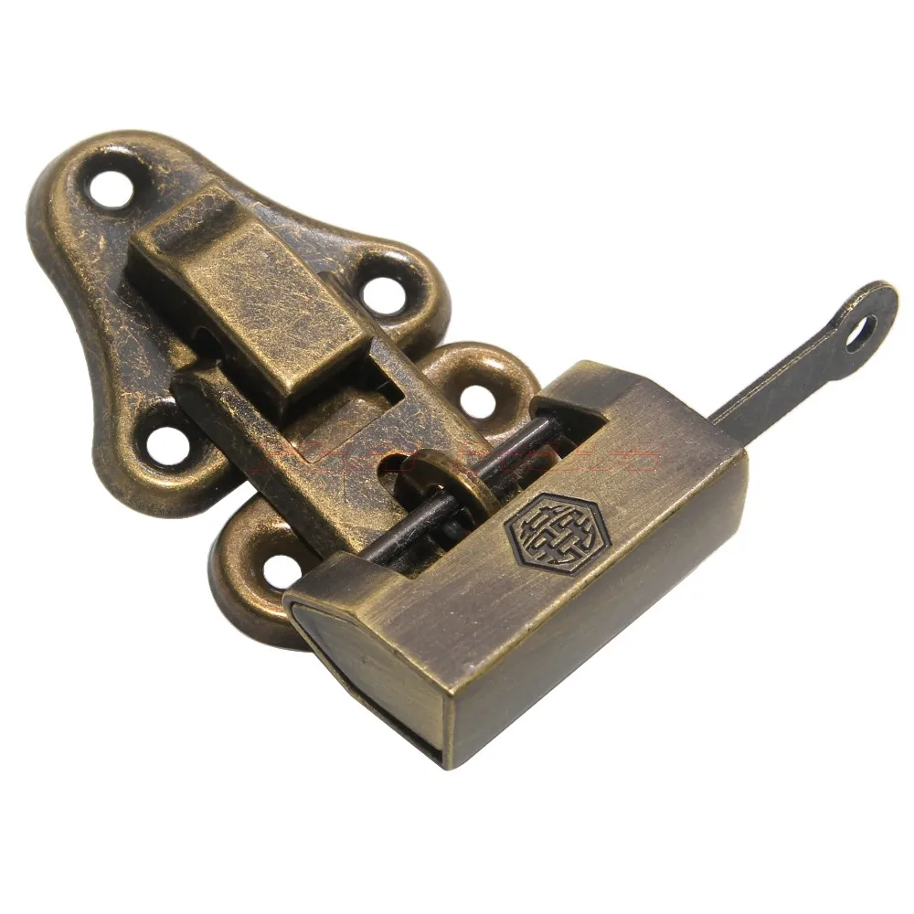 1 шт. Китайский античный латунный висячий замок коробка для ювелирных изделий в