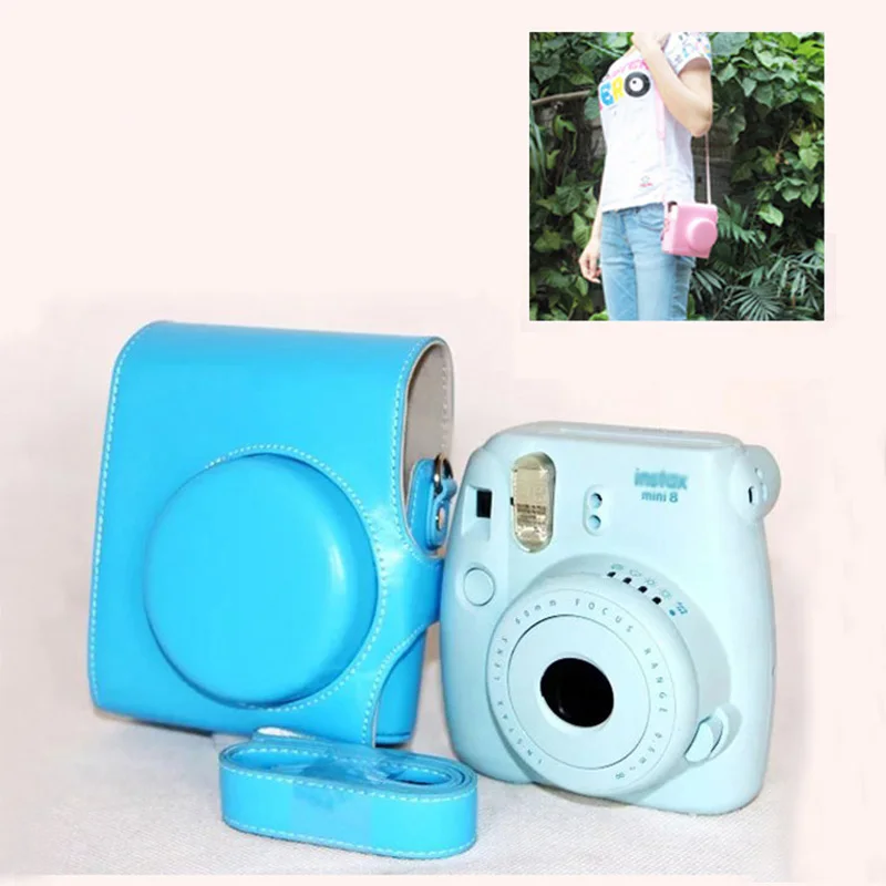 Защитный чехол из искусственной кожи для фотокамеры Polaroid Fujifilm Instax Mini 8 сумка