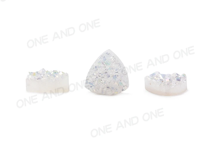 A13 Opal White EYIKA ювелирные изделия 10 шт./лот треугольная Друза 8*8*8 мм бусины для изготовления ювелирных изделий обеспечивают выбор смешанных цветов - Цвет: A13 Opal White