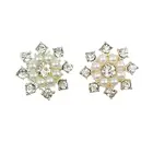 Стразы, искусственный жемчуг, искусственная жемчужина, аксессуары для волос своими руками, цветы, украшения, застежки, плоская застежка, 21 мм