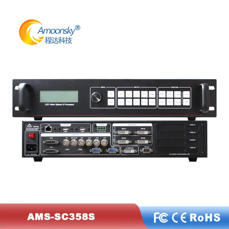 

ams-sc358s led video display splicer support 5.3 million pixel custom resolution for led outdoor advertising screen