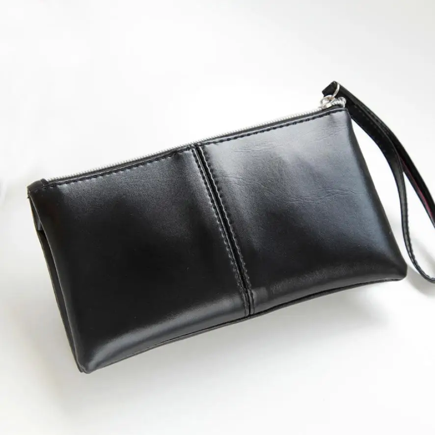 Кошелек женский из 100% кожи с двойной складкой на молнии|portefeuille femme|dropship pursesbifold purse
