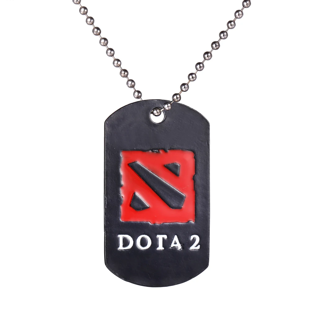 HSIC Dota 2 металлическое ожерелье с подвеской логотипом Винтажные Ювелирные изделия