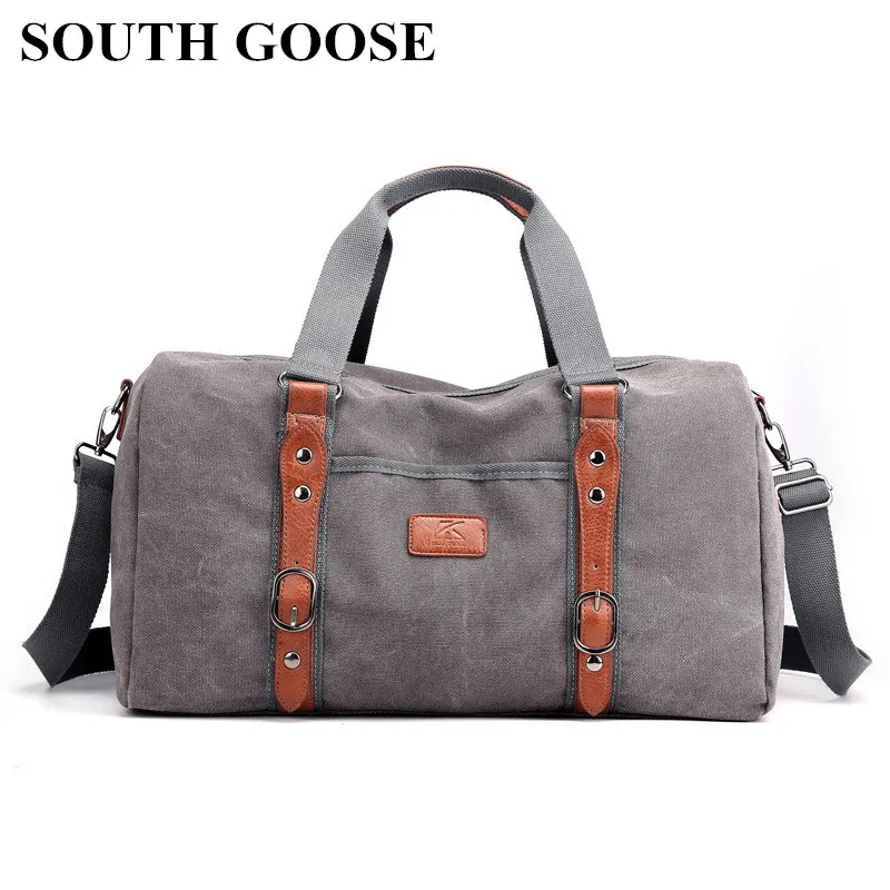 Мягкие холщовые мужские дорожные сумки SOUTH GOOSE повседневная вместительная