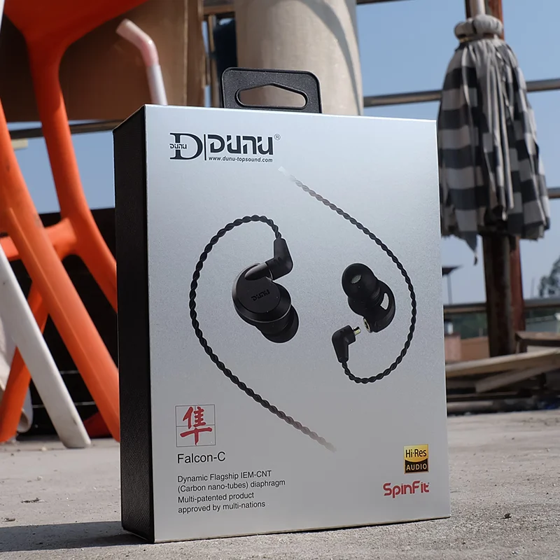 Dunu Falcon-C Hi-Res аудио наушники динамические IEM-CNT(углеродные нанотрубки) Диафрагма вкладыши Hi fi стерео в ухо гарнитура замена кабеля
