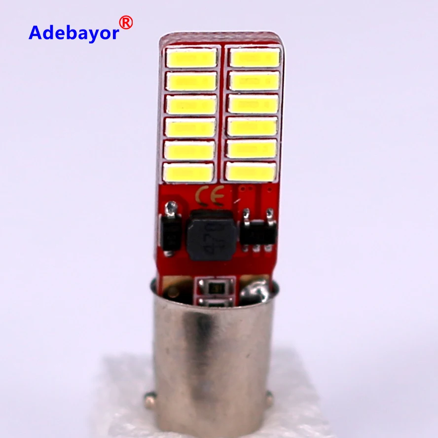 6X авто светодиодный BA9S t4w h6w ba9 t11 саn шина 24 SMD 4014 светильник лампа без ошибок
