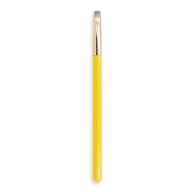 Flat eyebrow brush BBL 1 шт. ярко-желтая Кисть для макияжа Пудра основа румяна губ хайлайтер скульптурные тени для век Кисть для смешивания инструменты для макияжа - Handle Color: Flat eyebrow brush