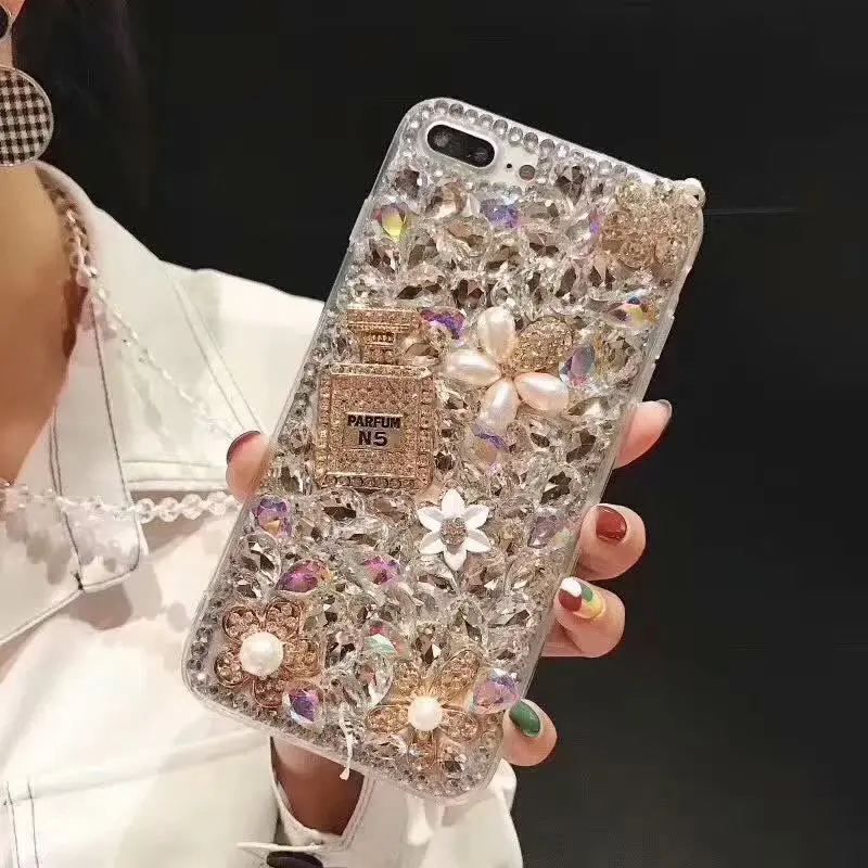 Чехол XINGDUO с 3D бриллиантами жемчужинами и стразами для iphone 6 6S 7 8 Plus роскошный