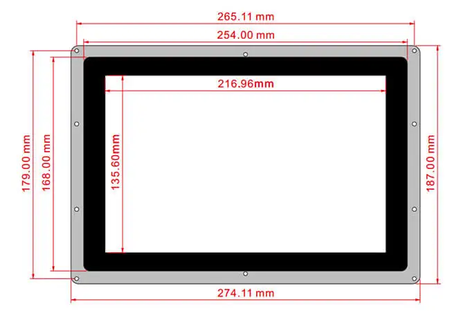 Компьютеры raspberry pi 10 1 дюймов емкостный сенсорный HDMI VGA ЖК дисплей Бесплатный