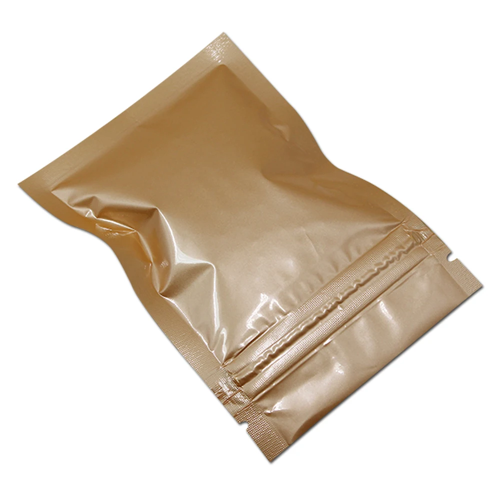 100 шт глянцевая красочная Алюминиевая фольга Ziplock мешок гайка кофе упаковочный