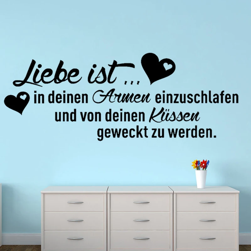 Наклейки Liebe Ist In Deinen Armen Einzuschlafen виниловая наклейка на стену декор для стены Декор