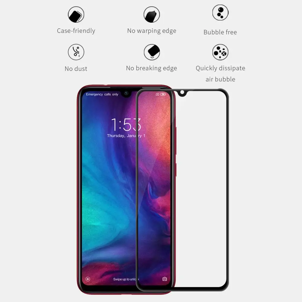 NILLKIN XD CP + MAX Стекло пленка для Redmi Note 7 Pro полный охват закаленное Экран протектор