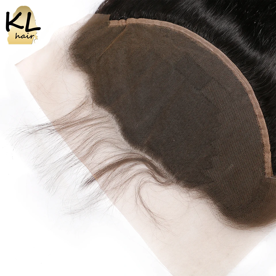 KL Hair предварительно выщипанные прямые 13x6 уха до кружева лобовое закрытие с