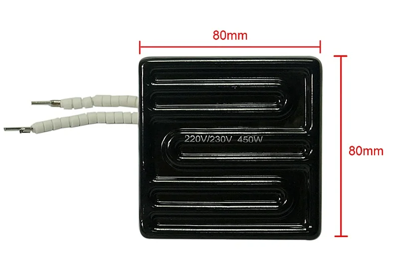 80X80MM-450W LY инфракрасная керамическая нагревательная плита 60x70 80x80 120x60 200x60 240x60 180x180 мм 150 Вт 300 Вт 450 Вт 600 Вт 800 Вт для BGA станции - Цвет: 80X80MM-450W
