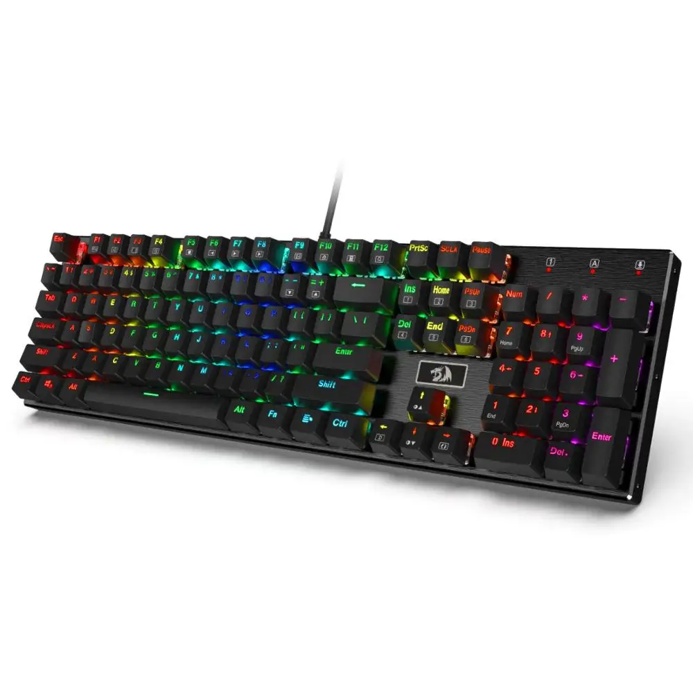 Проводная Механическая игровая клавиатура Redragon K556 DEVARAJAS RGB светодиодный экран с