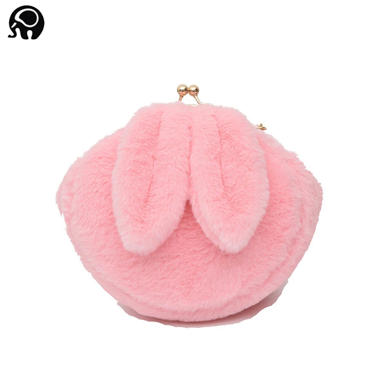 2018 мех кролика Женская Small flap bag мини цепь сумка одно плечо через меховой мешок Femme