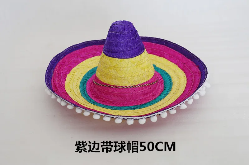 Большая мексиканская шляпа с помпонами для детей и взрослых|Аксессуары костюмов|