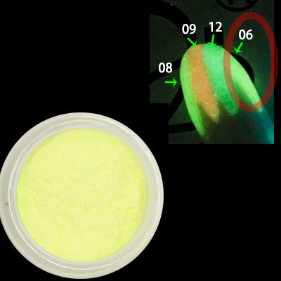 6N Блеск для ногтей фосфорное светящееся порошковое покрытие используется с гель-лаком для ногтей M2050 - Цвет: 6N