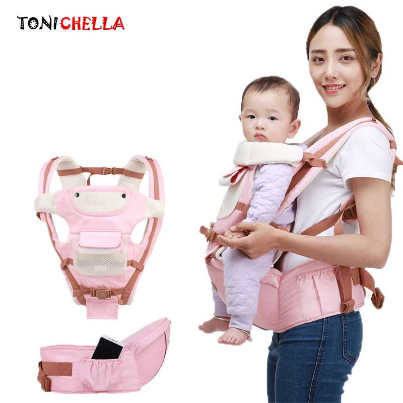 

Baby Carrier Backpack Ergonomic Portable Infant Sling Wrap Hipseat Breathable Kid Newborns Front Facing Kangaroo Carriers CL5370