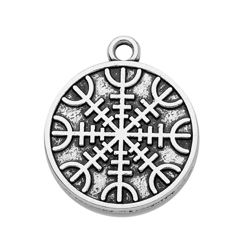 10 шт. круглые подвески Teamer Norse Cross Runes символ Одина Викинг для самостоятельного