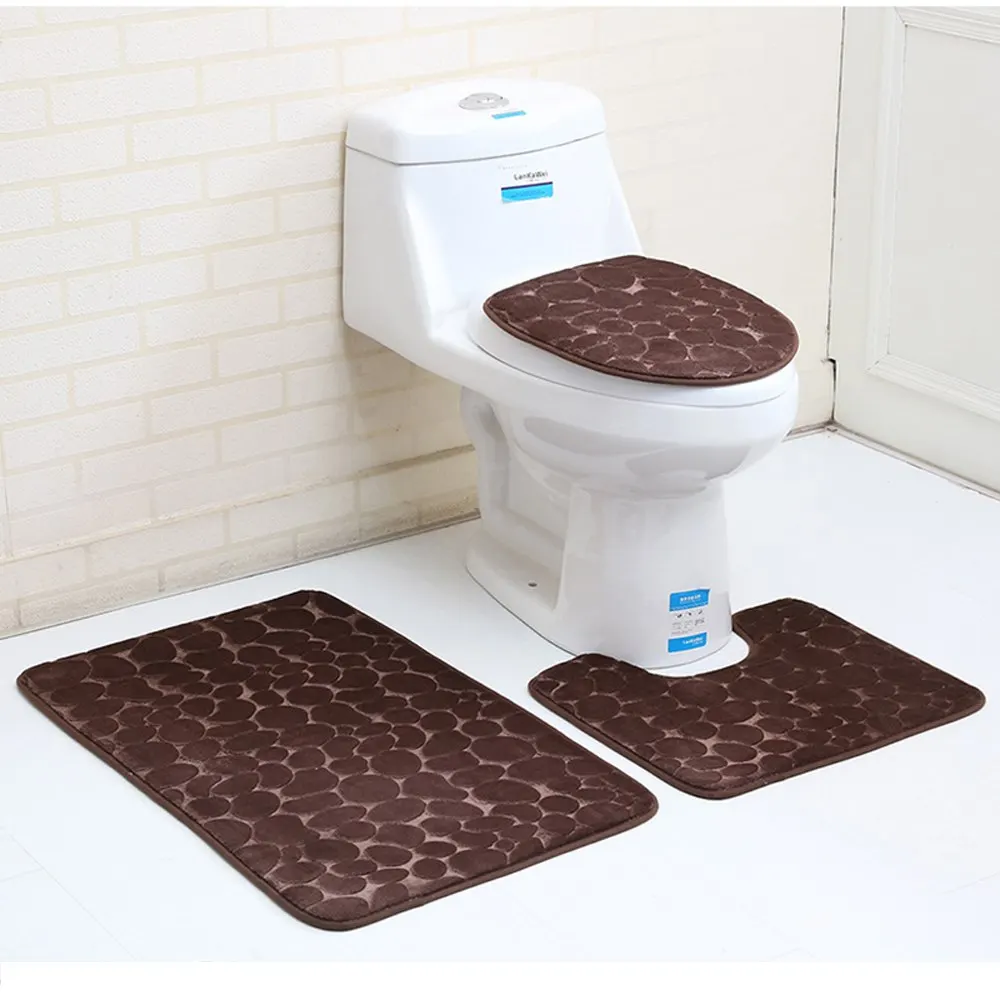 3 шт./компл. супер мягкий бархатный утолщающий для туалета набор унитаза чехол