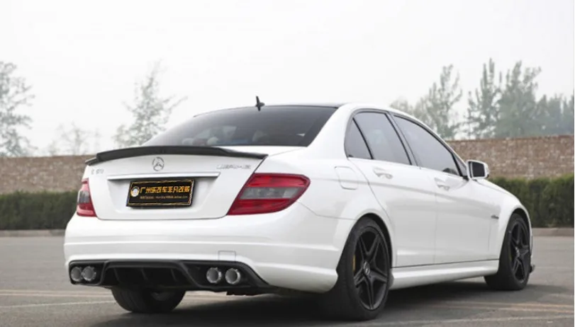 Спойлер из углеродного волокна крыло для Mercedes Benz C Class W204 C63 Coupe C180 C200 C300 2008 2014 2/4