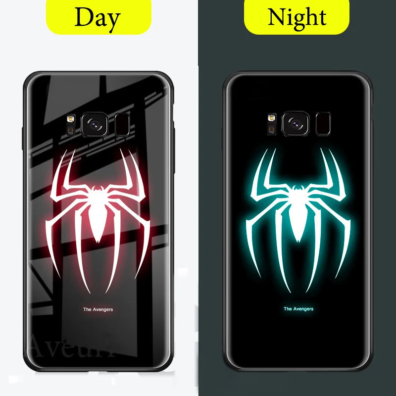 Роскошный светящийся Чехол для очков Samsung Galaxy S8 S9 Plus Note9 Marvel чехол накладка Note 9 8