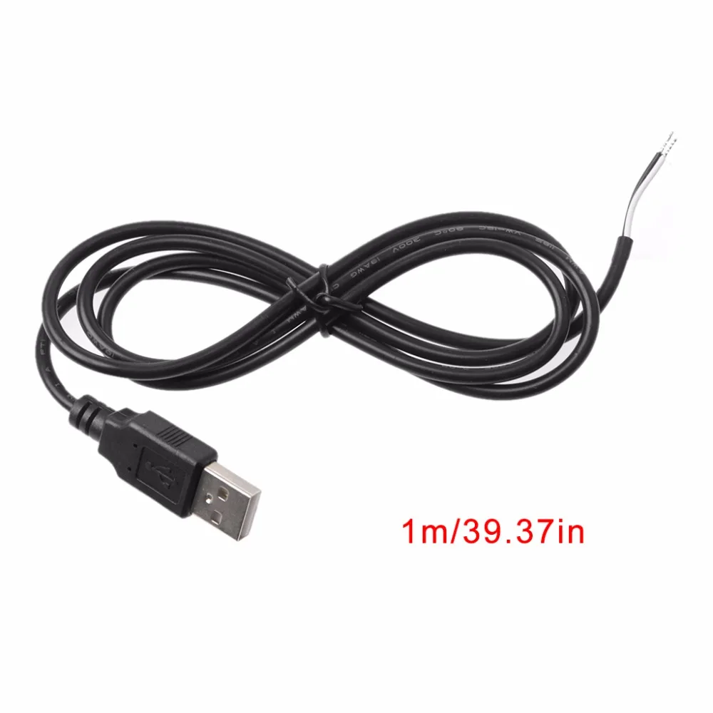 5 в USB 2 0 Тип A штекер Pin провода Кабель питания Шнур соединитель DIY 1 м