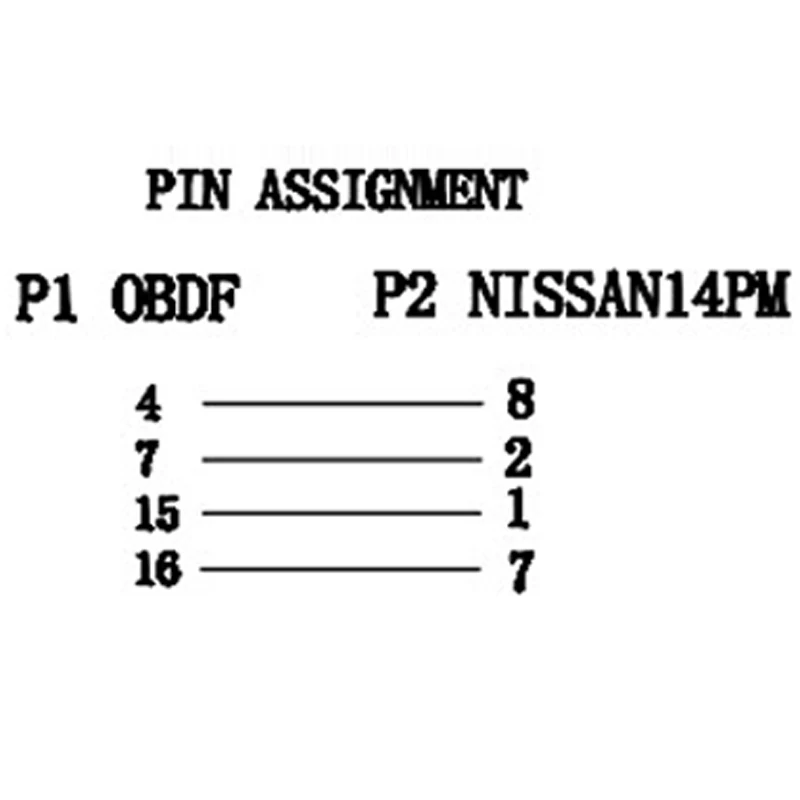 Автомобильный диагностический адаптер OBD2 кабель конвертер для Nissan 14 Pin 14Pin Male CableTo