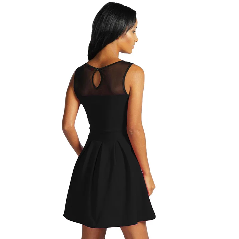 Женщины с плеча сексуальная сетки перспектива мини party dress лето фиолетовый черный