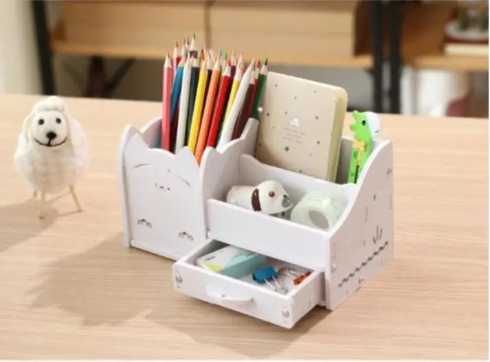 Многофункциональный настольный держатель для ручек 1 шт. 4 сетки Офисная школьная