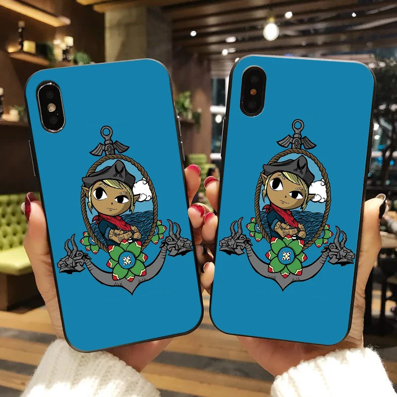 Легенда о Зельде шейках сланец ТПУ Черный силиконовый чехол для iPhone 8 8plus 7 7 plus 6 6S Plus X XR XS MAX 5S чехол для телефона s - Цвет: 8029