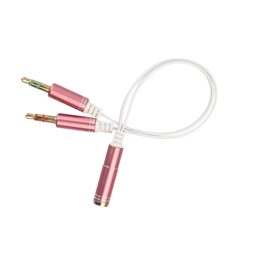 3 5 мм внешний кабель для наушников адаптер 1 Женский на 2 Мужской J03T Прямая