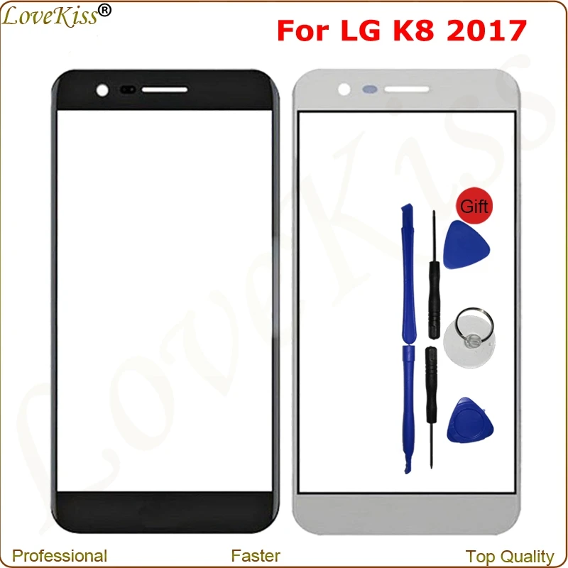 K8 2017 Передняя Сенсорная панель внешнее стекло для LG X300 M200N X240 5 0 "сенсорный экран - Фото №1