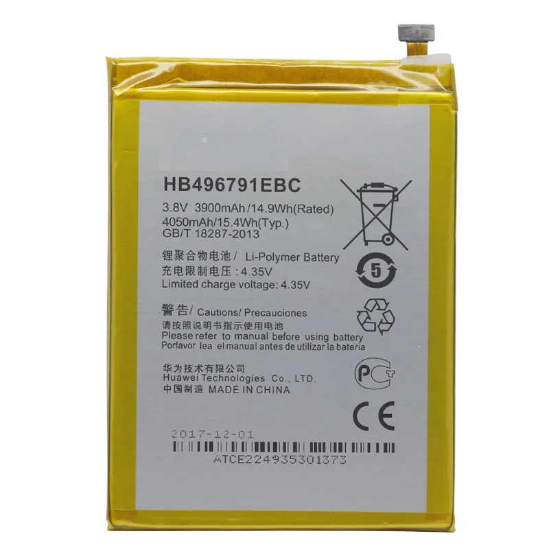 

Replacement Phone Battery HB496791EBC for Huawei MATE 1 Ascend MT1-U06 MT2-L02 MT2-L05 3900mAh