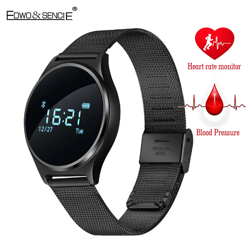 Edwo M7 Bluetooth Smart часы 0.96 OLED Приборы для измерения артериального давления сердечного