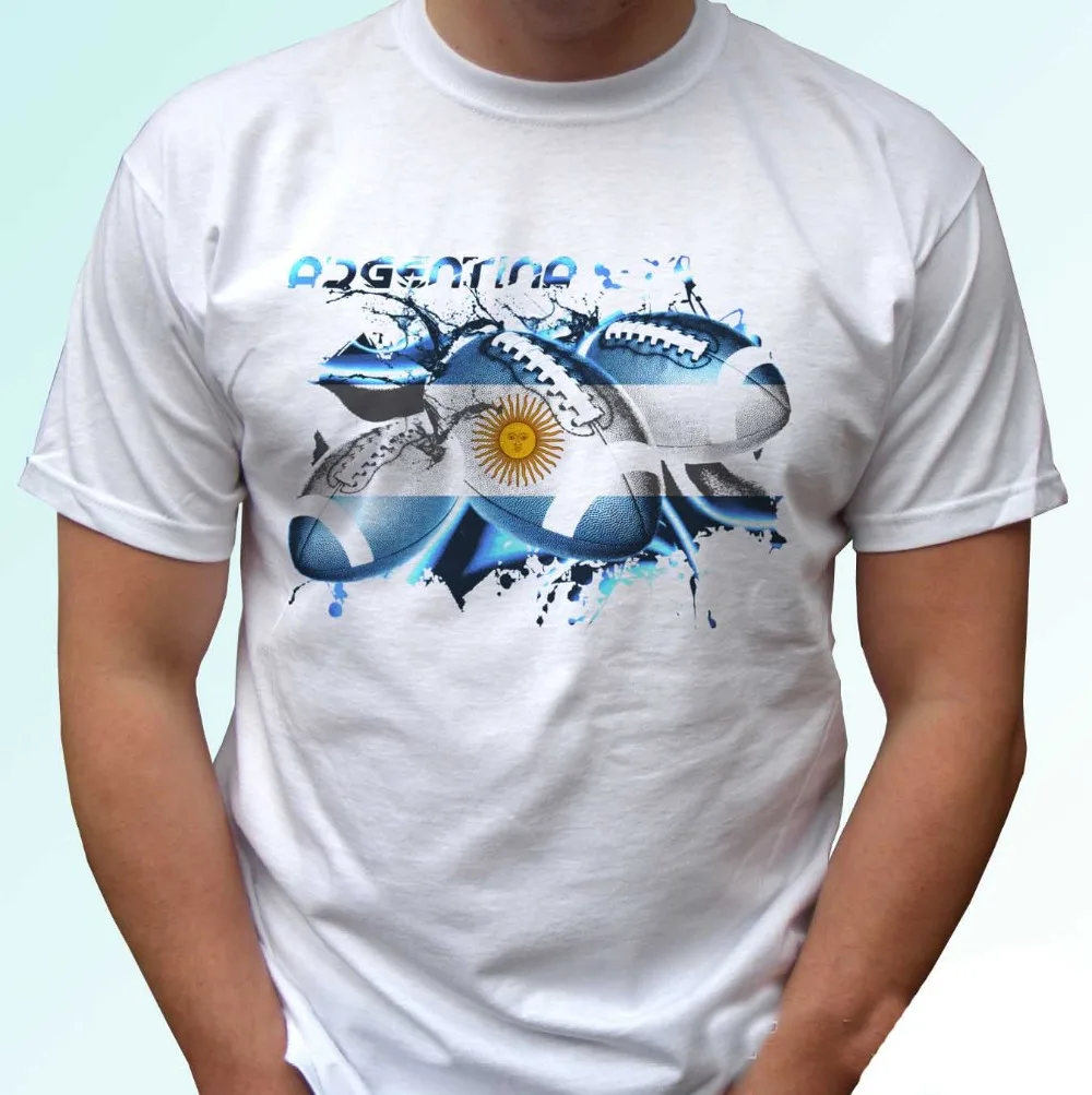 Аргентина Флаг для регби белая футболка Топ Футболка футбольный дизайн 2019 модный