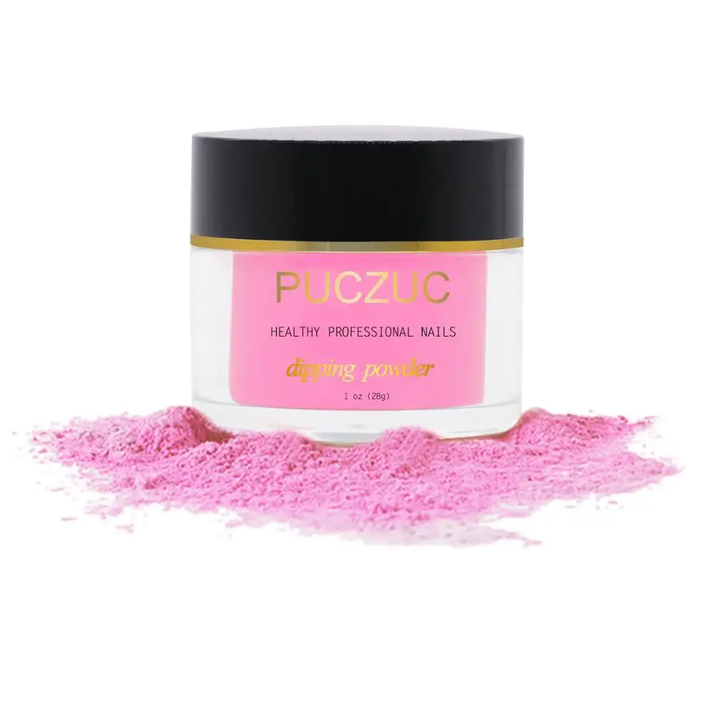 P016-1OZ PUCZUC 1 OZ Full Set Dipping Powder Base Top Coat Kits DIY Dip Nail Powder Manicure Set Brush Saver Powder - Цвет: P016-1OZ