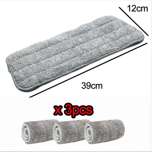 3PCS SDARISB, для домашнего использования, швабра из микрофибры, практичная, для использования, удерживает пыль, для очистки, многоразовая, микрофибра, подушка для швабры с распылителем - Цвет: 3PCS