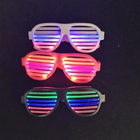 2pcslot flashing led glasses voice sound control luminous party lighting costume party pub clubs decor colorful glowing toys