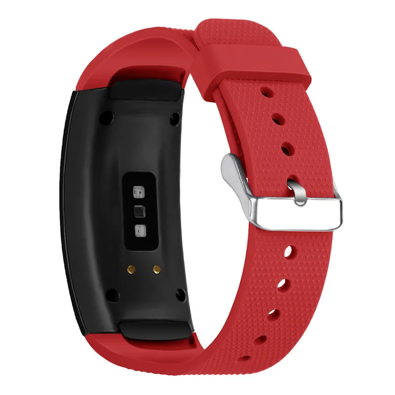 Красный Замена силиконовых аксессуаров ремешок для samsung gear Fit2 Pro SM-R365/gear Fit2 SM-R360 умные часы маленький большой - Цвет: Красный