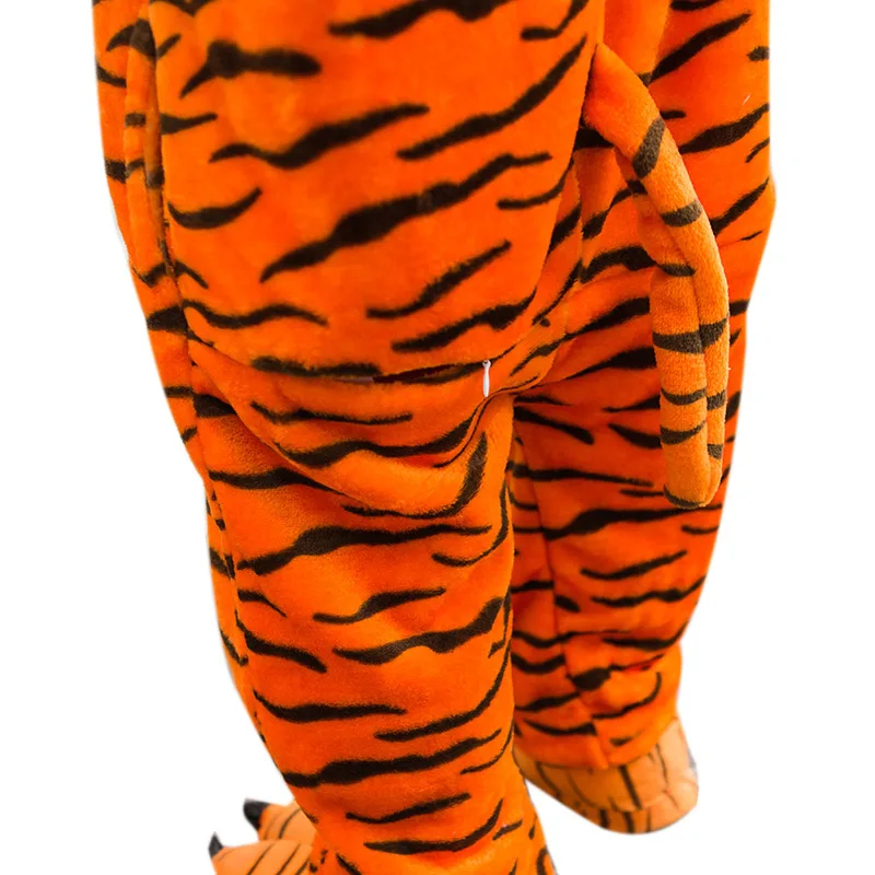 Holiday Kigurumi flannel Tigger Pajamas Cosplay Costume Children Unisex Kids Cartoon Onesie Animal Pyjama Home Pijama Halloween |