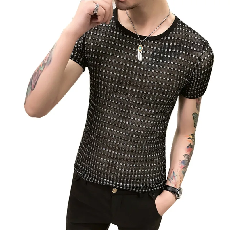Прямая продажа с фабрики Мужская футболка 2018 лето Slim Fit короткий рукав