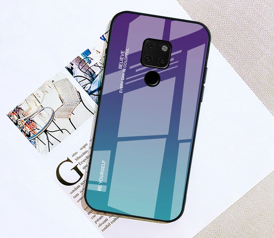 IQD стеклянный чехол для телефона huawei P20 mate 20 Lite 10 pro Honor 8X max Glory 9 10 закаленное стекло задняя крышка ТПУ Бампер корпус