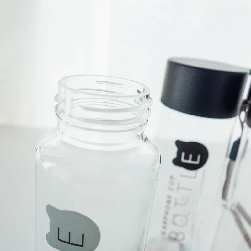Мини пластиковая бутылка для воды JOUDOO 300 мл милая в Корейском стиле с веревкой