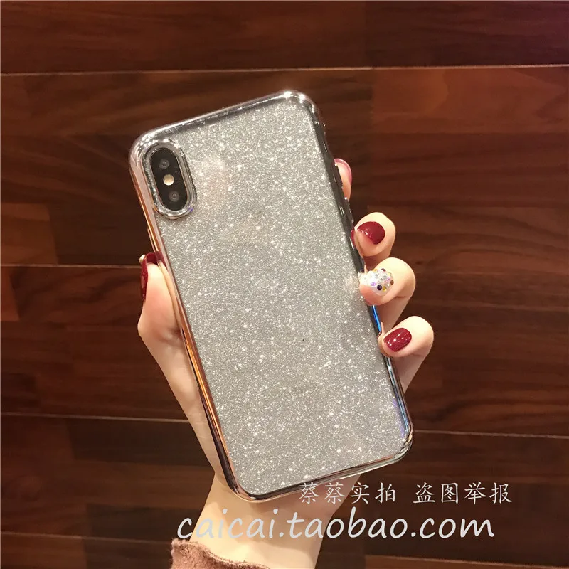 Bling Glitter Case for iphone XS MAX XR X 10 7 8 Plus 6s 6 XSmax Diamond Soft TPU Shell Drop proof Finger Ring Holder Cover | Мобильные